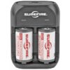 Surefire CR123A Lithium Rechargeable Battery 2 Pack With Charger